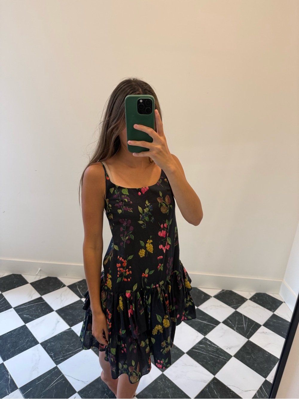 Cara Cara Floral Black Dress XS - Picture 9 of 11